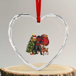 Headless Horseman Santa Heart Crystal Glass Ornament Funny Christmas Mashup Gift TS12 Transparent Glass 3'' Heart Print Your Wear