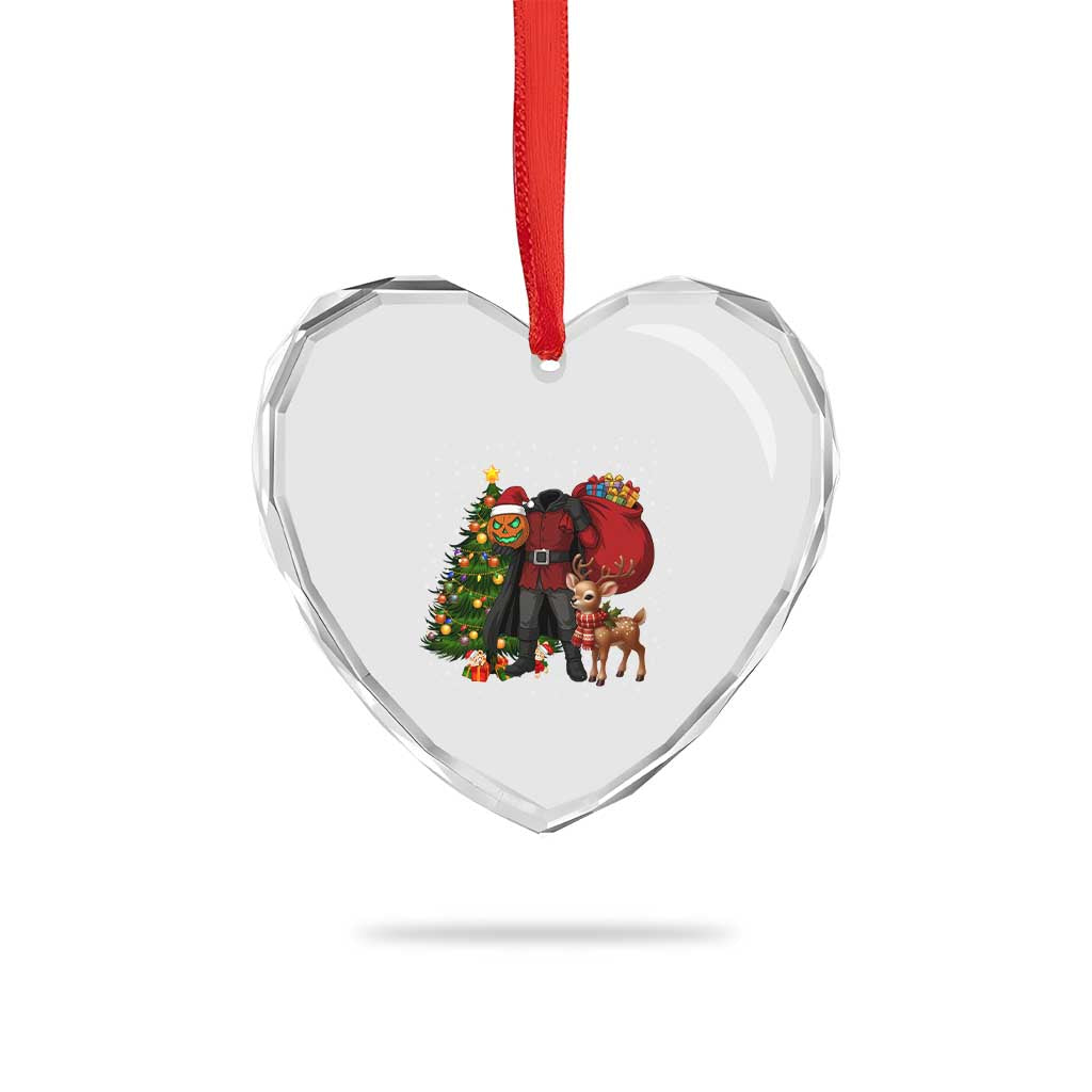 Headless Horseman Santa Heart Crystal Glass Ornament Funny Christmas Mashup Gift TS12 Print Your Wear