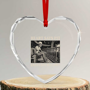 Heart Says Pit Knees Say Balcony Heart Crystal Glass Ornament Funny Concert Quote TS11 Transparent Glass 3'' Heart Print Your Wear