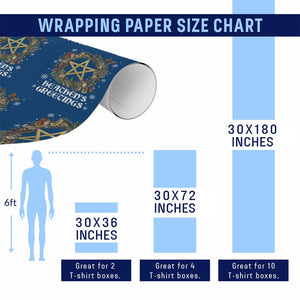Heathens Greeting Wrapping Paper Roll Pagan Christmas Wreath Yule Holiday TS11 Print Your Wear
