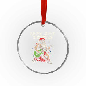 Heavy Metal Santa Crystal Glass Ornament Playing Guitar Christmas Rock Music Lover TS02 Print Your Wear