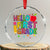 Hello First Grade Teacher Crystal Glass Ornament Back To School 1st Grade Team TS10 Transparent Glass 3'' Circle Print Your Wear