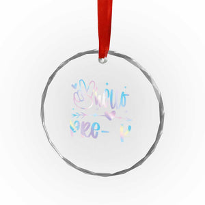 Hello Pre-k Crystal Glass Ornament Back To School Cute Tie Dye TS10 Print Your Wear