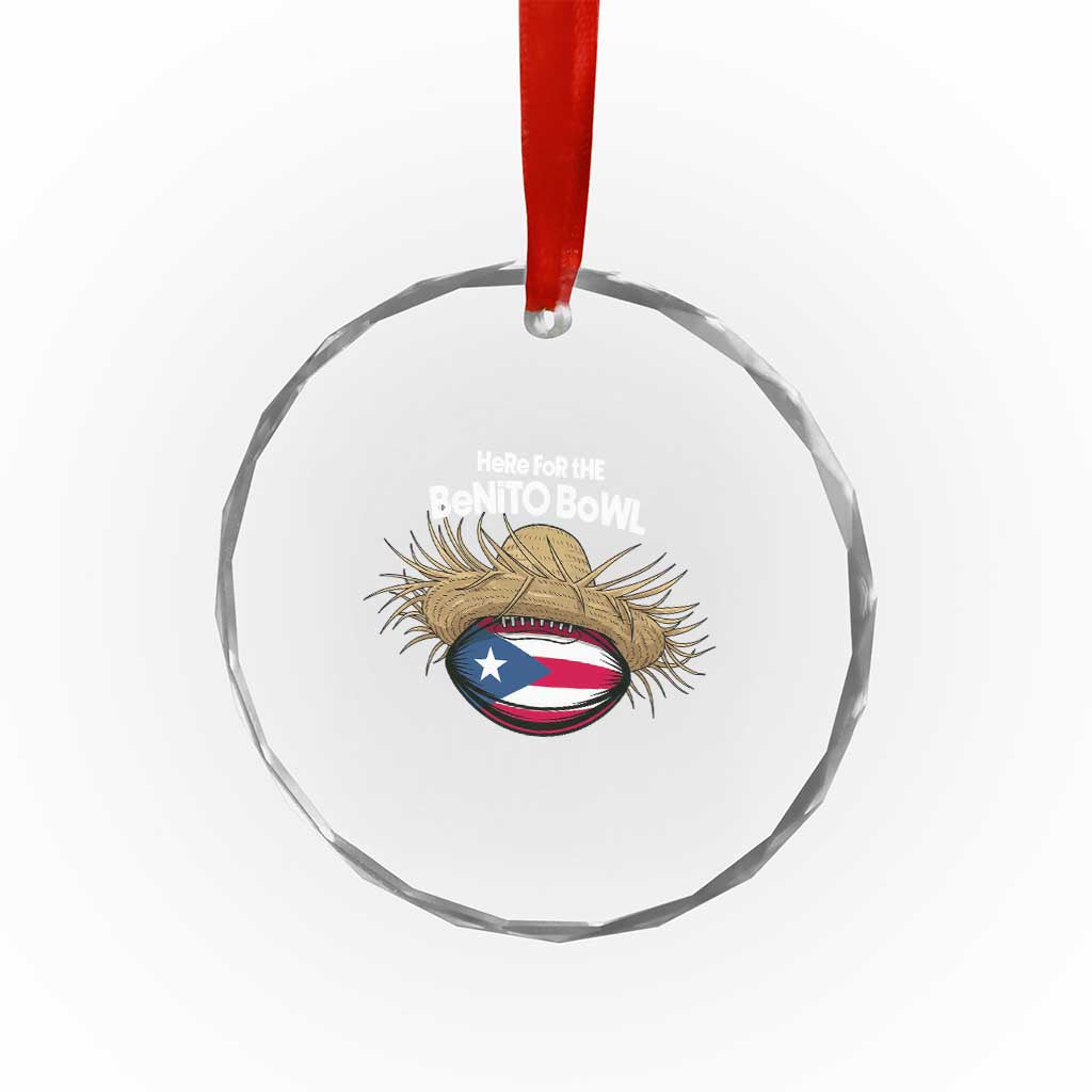 Here for the Benito Bowl Straw Hat Crystal Glass Ornament Puerto Rico Flag Football Music Fans TS02 Print Your Wear