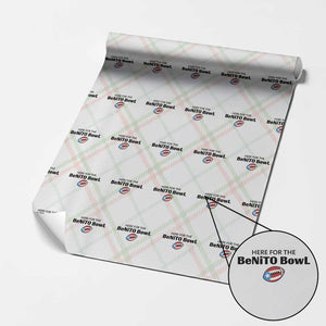 Here For The Benito Bowl Wrapping Paper Roll Funny Puerto Rican Football Party Celebration TS02 Christmas Plaid Print Your Wear