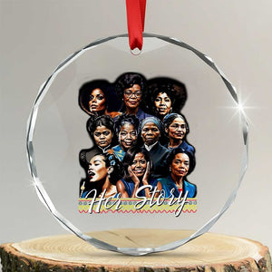 HerStory Tribute Crystal Glass Ornament Celebrating Legendary Black Women of History and Power TS02 Transparent Glass 3'' Circle Print Your Wear