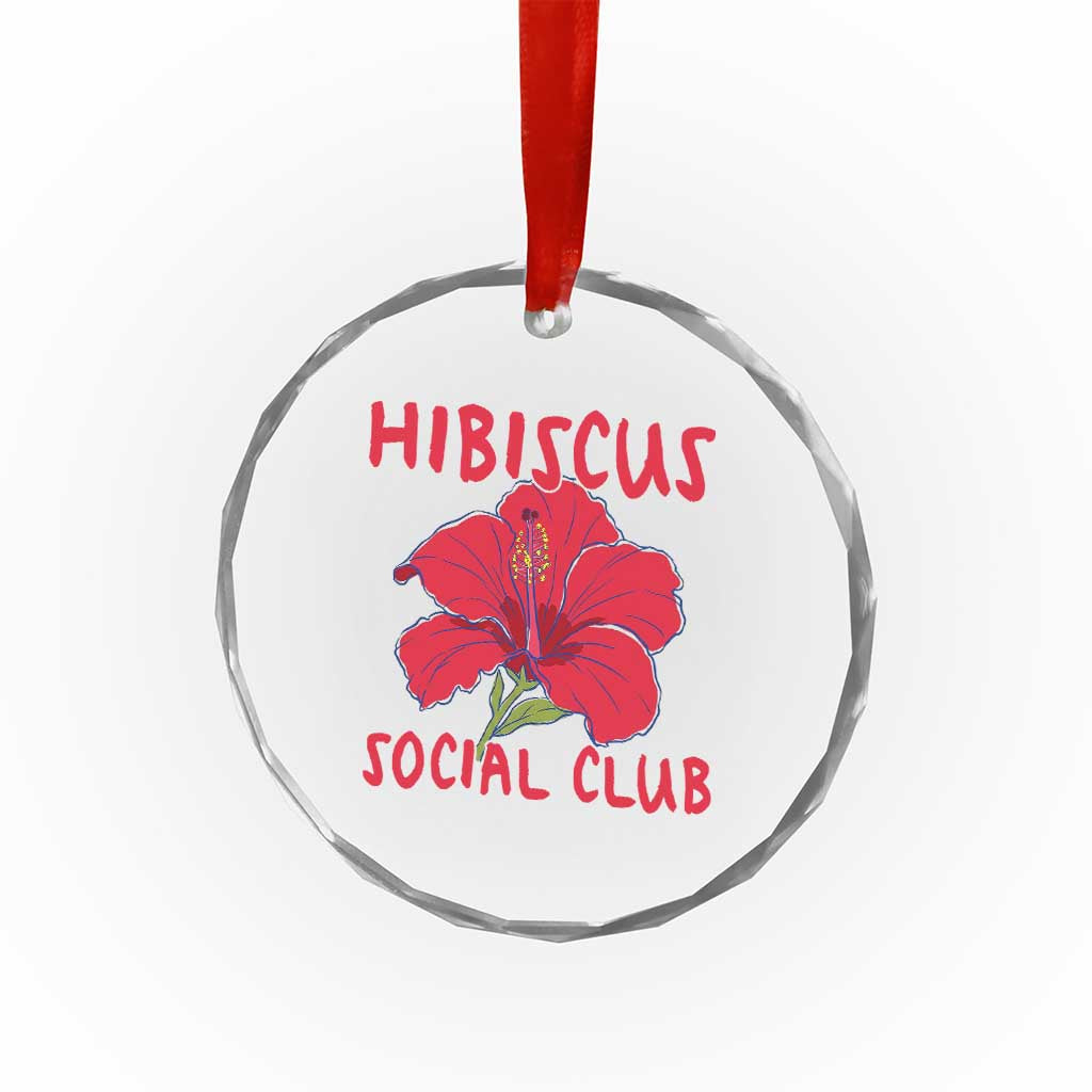 Hibiscus Flower Crystal Glass Ornament Aloha Hawaii Tropical Beach Vacation TS14 Print Your Wear