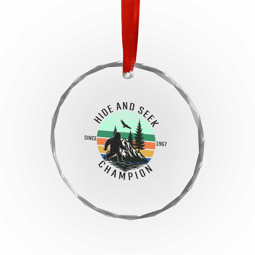 Hide And Seek Champion Crystal Glass Ornament Bigfoot Lover Gift TS12 Print Your Wear