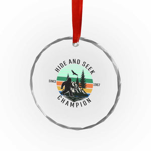 Hide And Seek Champion Crystal Glass Ornament Bigfoot Lover Gift TS12 Print Your Wear