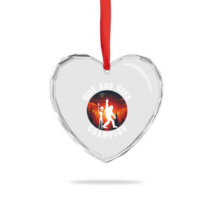 Hide And Seek Champion Heart Crystal Glass Ornament Funny Bigfoot And Alien Lover Gift TS12 Print Your Wear