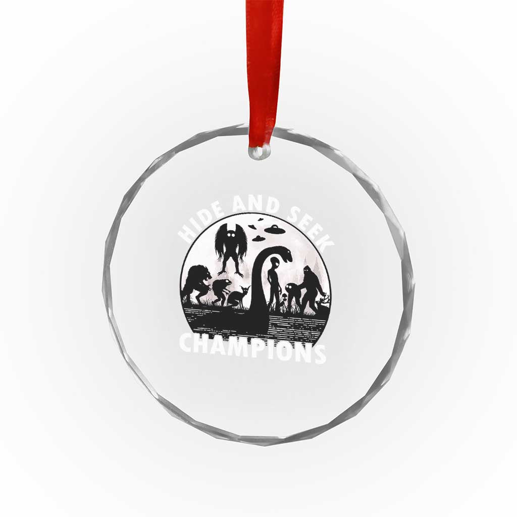 Hide And Seek Champions Crystal Glass Ornament Funny Cryptid Cryptozoology TS14 Print Your Wear