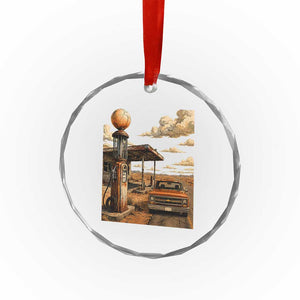 Highway 66 Classic Gas Pump Desert Classic Pickup Truck Car Lover Crystal Glass Ornament TS14 Print Your Wear