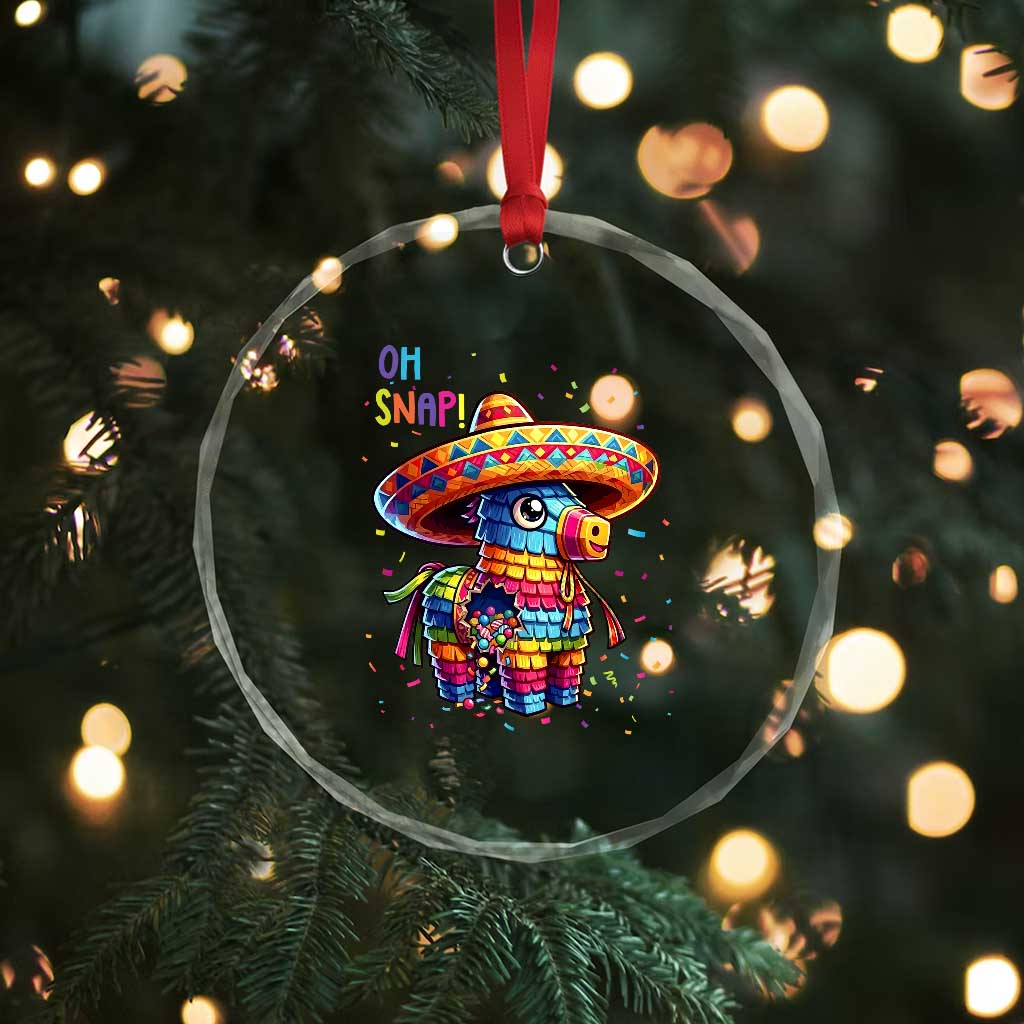 Hilarious Pinata Candy Rainbow Fiesta Party Crystal Glass Ornament Oh Snap TS12 Print Your Wear