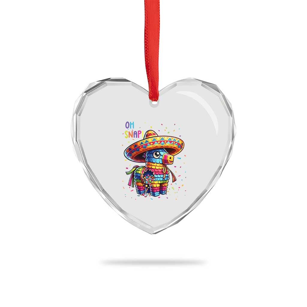 Hilarious Pinata Candy Rainbow Fiesta Party Heart Crystal Glass Ornament Oh Snap TS12 Print Your Wear