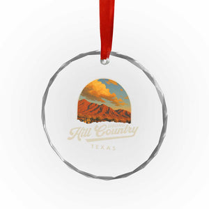 Hill Country Strong Crystal Glass Ornament Texas Support Retro Enchanted Rock TS02 Print Your Wear