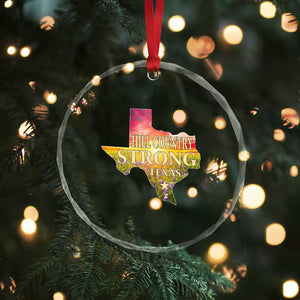 Hill Country Strong Texas Crystal Glass Ornament Sunset Bluebonnet Resilience TS02 Print Your Wear