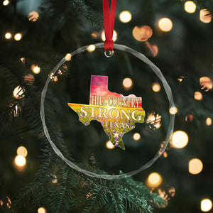 Hill Country Strong Texas Crystal Glass Ornament Sunset Bluebonnet Resilience TS02 Print Your Wear