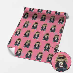 Hip Hop Easter Bunny He is Risen Jesus Religious Christian Wrapping Paper Roll TS11 Pink Print Your Wear