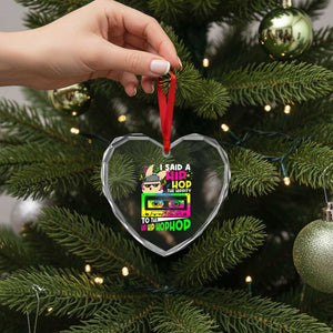 Hip Hop Easter Bunny Heart Crystal Glass Ornament Funny Hippity Cool Rabbit Lovers Toddler TS10 Print Your Wear