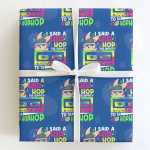 Hip Hop Easter Bunny Wrapping Paper Roll Funny Hippity Cool Rabbit Lovers Toddler TS10 Royal Blue Print Your Wear