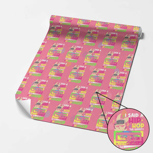Hip Hop Easter Bunny Wrapping Paper Roll Funny Hippity Cool Rabbit Lovers Toddler TS10 Pink Print Your Wear