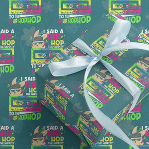 Hip Hop Easter Bunny Wrapping Paper Roll Funny Hippity Cool Rabbit Lovers Toddler TS10 Teal Print Your Wear