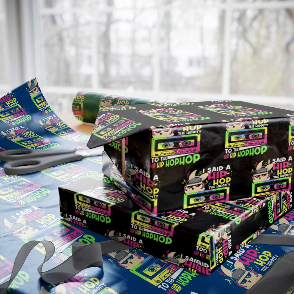Hip Hop Easter Bunny Wrapping Paper Roll Funny Hippity Cool Rabbit Lovers Toddler TS10 Black Print Your Wear