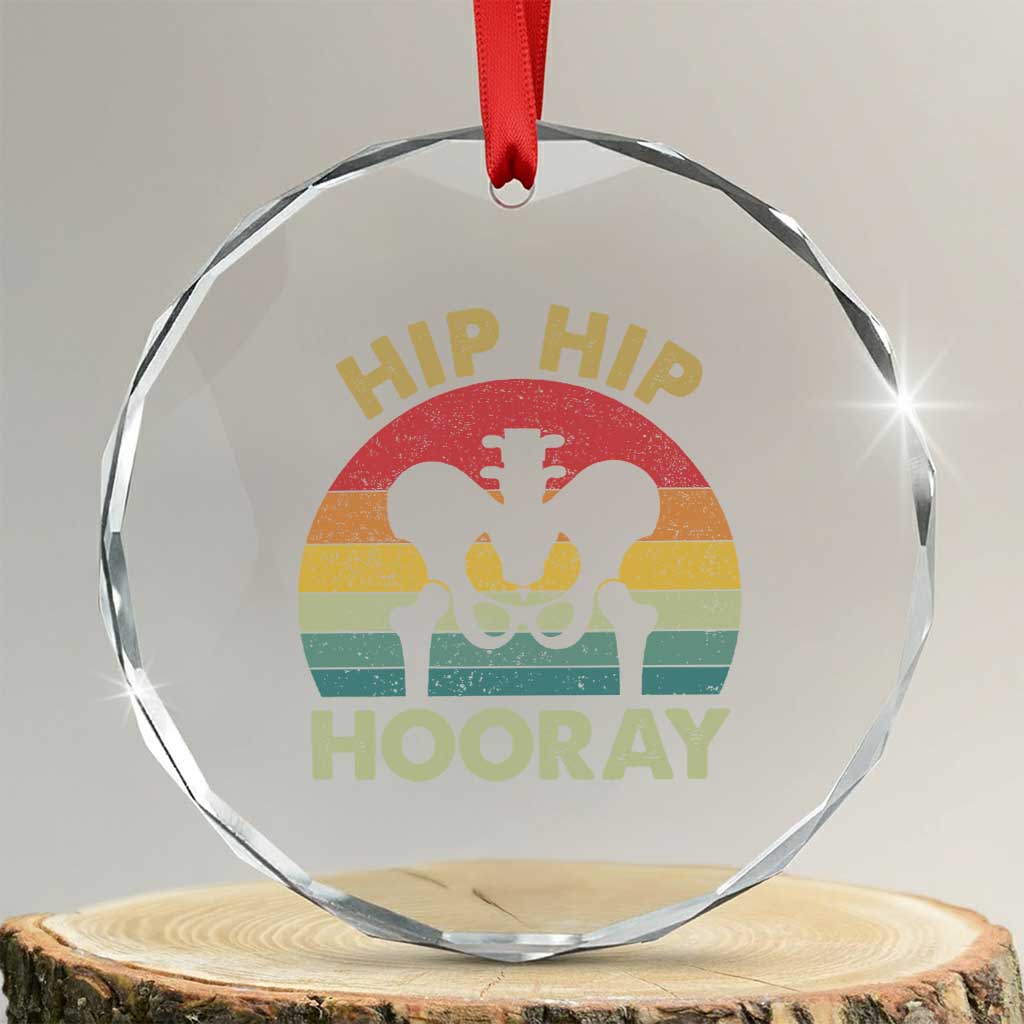 Hip Replacement Recovery Crystal Glass Ornament Get Well Soon Gifts After Surgery TS10 Transparent Glass 3'' Circle Print Your Wear
