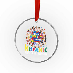 Hispanic Heritage Month Crystal Glass Ornament Herencia Hispana Celebration Hispanic Americans TS02 Print Your Wear