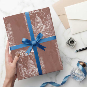 Historic Springfield Illinois Architecture Wrapping Paper Roll The Prairie State Souvenir Gift
