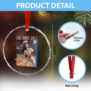 Hit The Dang Ball Funny Doll Baseball Graphic Crystal Glass Ornament Sassy Sports Fan Gift TS02 Print Your Wear