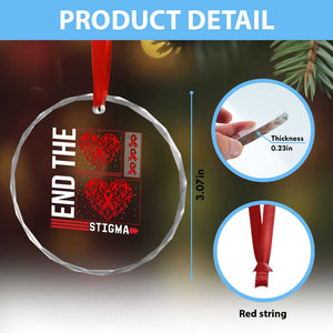 HIV Awareness End The Stigma Crystal Glass Ornament World AIDS Day Gift TS12 Print Your Wear