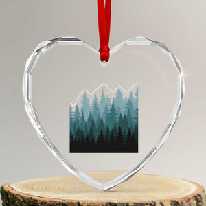 Hoa Hoa Hoa Heart Crystal Glass Ornament Twilight Lover Pine Forest Cozy TS14 Transparent Glass 3'' Heart Print Your Wear