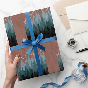 Hoa Hoa Hoa Wrapping Paper Roll Twilight Lover Pine Forest Cozy TS14 Mocha Print Your Wear