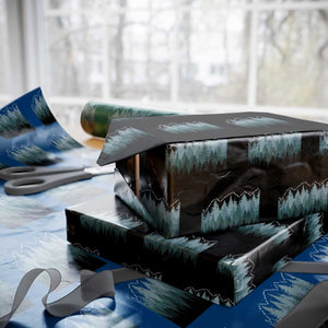 Hoa Hoa Hoa Wrapping Paper Roll Twilight Lover Pine Forest Cozy TS14 Black Print Your Wear