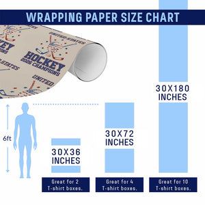 Hockey Champions 2026 Wrapping Paper Roll Patriotic Ice Hockey Fan TS14 Print Your Wear