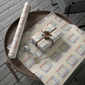 Hockey Got Too Silly Penalty Box Wrapping Paper Roll Silly Goose Meme TS14 Beige Print Your Wear