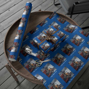 Hockey Mom Raccoon Iced Coffee Wrapping Paper Roll I Live Here Now TS14 Blue Print Your Wear