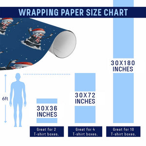 Hockey Puck Snowman Wrapping Paper Roll Funny Holiday Christmas Gift TS12 Print Your Wear