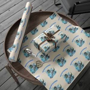 Hockeysaurus Wrapping Paper Roll Funny Dinosaur Playing Ice Hockey Gift TS12 Beige Print Your Wear