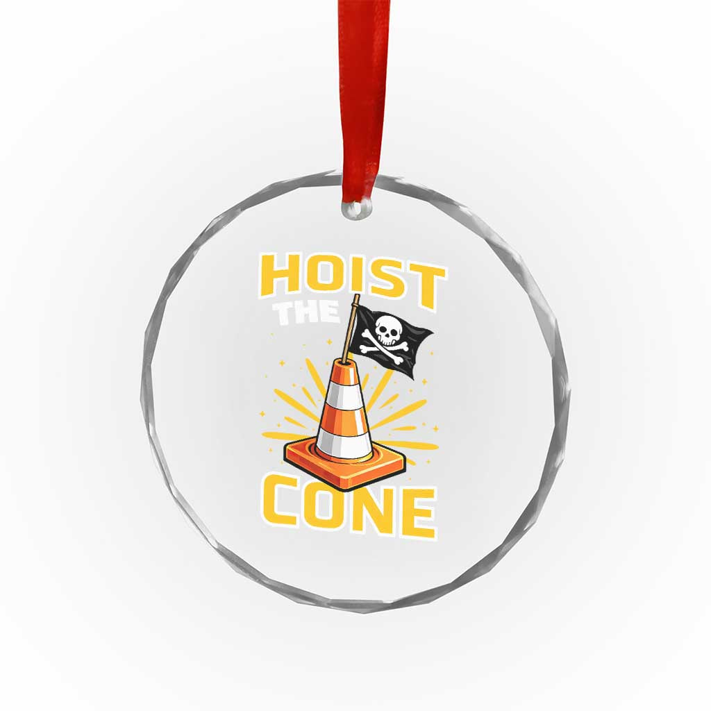 Hoist The Cone Jolly Roger Victory Crystal Glass Ornament Pirate Skull Baseball Sports Fan IYKYK Meme TS02 Print Your Wear