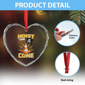 Hoist The Cone Jolly Roger Victory Heart Crystal Glass Ornament Pirate Skull Baseball Sports Fan IYKYK Meme TS02 Print Your Wear