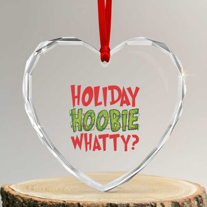 Holiday Hoobie Whatty Heart Crystal Glass Ornament Funny Christmas Movie Holiday TS14 Transparent Glass 3'' Heart Print Your Wear