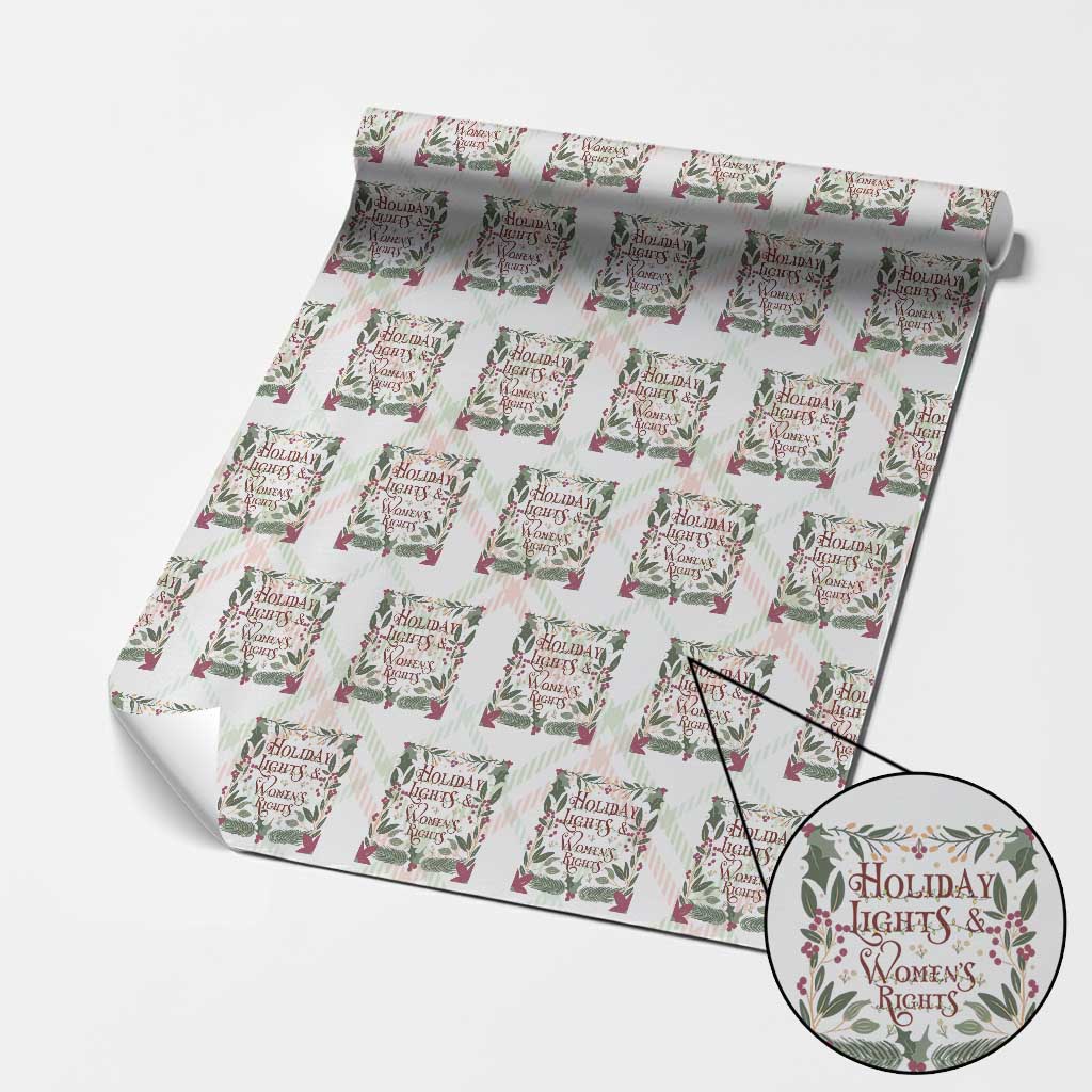 Holiday Lights Womens Rights Supporter Wrapping Paper Roll Feminist Activist Christmas Gift TS12 Christmas Plaid Print Your Wear