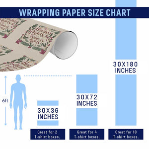 Holiday Lights Womens Rights Supporter Wrapping Paper Roll Feminist Activist Christmas Gift TS12 Print Your Wear