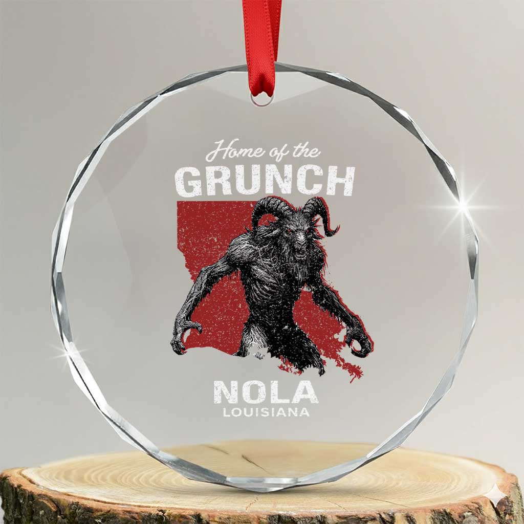 Home Of The Grunch Nola Louisiana Crystal Glass Ornament New Orleans Urban Legend TS11 Transparent Glass 3'' Circle Print Your Wear