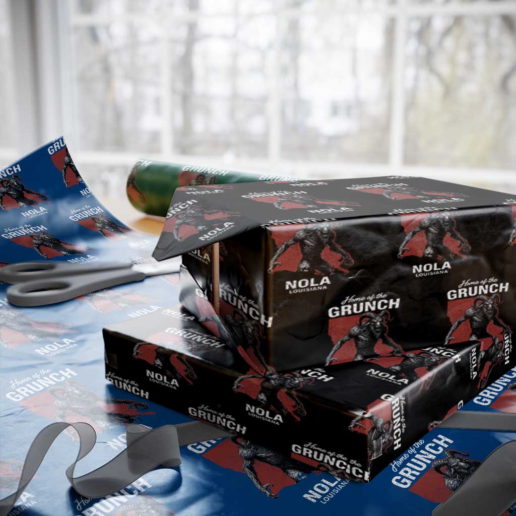 Home Of The Grunch Nola Louisiana Wrapping Paper Roll New Orleans Urban Legend TS11 Black Print Your Wear