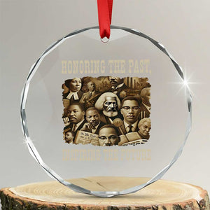Honoring The Past Inspiring The Future Crystal Glass Ornament Black History Month TS14 Transparent Glass 3'' Circle Print Your Wear