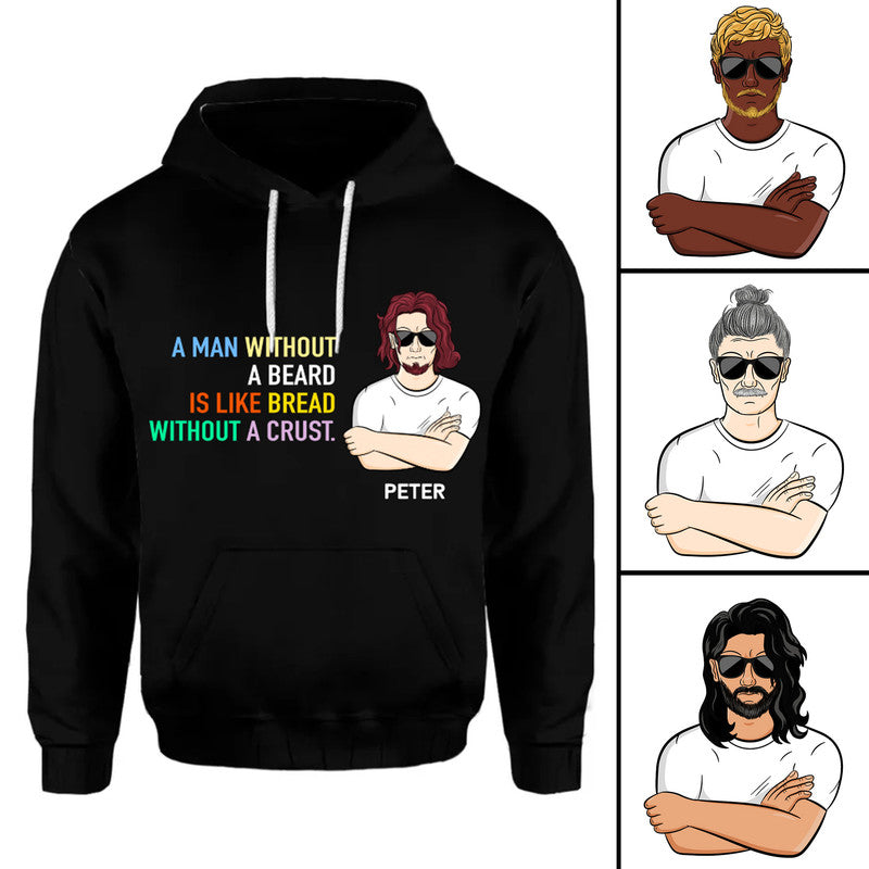 Personalized World Beard Day Hoodie A Man Without a Beard CTM Custom - Printyourwear