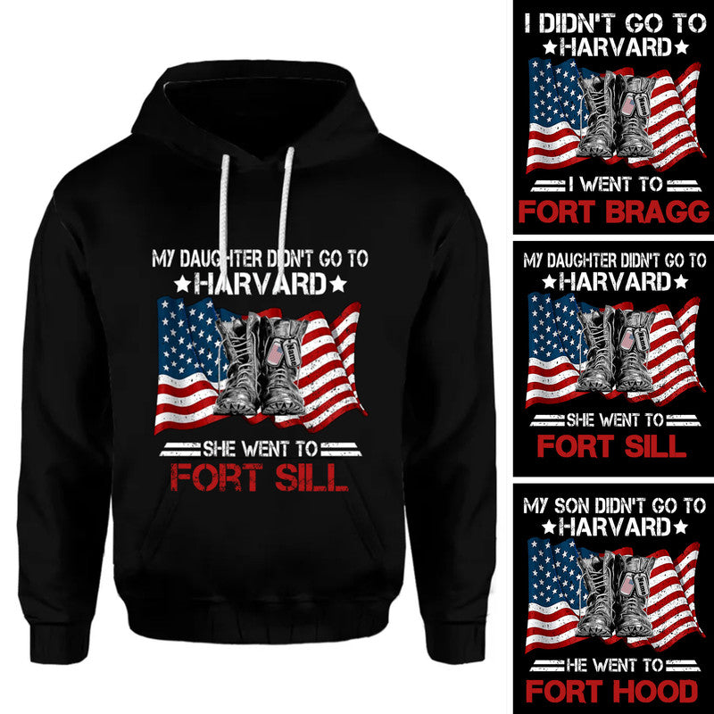 Personalized I Did Not Go To Harvard I Went To Fort Hood Hoodie Soldier Gift CTM Youth Custom - Printyourwear